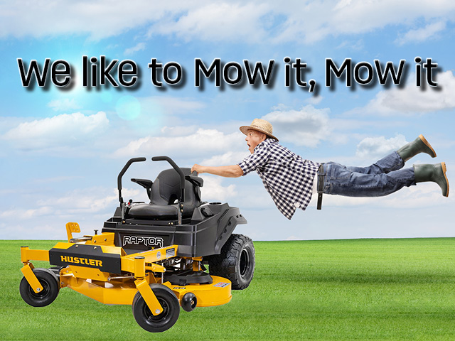 we likr to mow it, mow it.