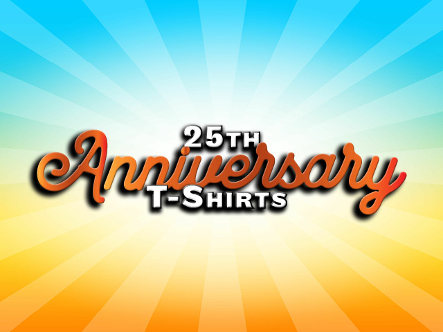 PD 25th Anniversary t-shirts
