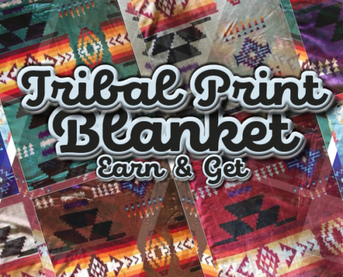 tribal print blanket earn & get