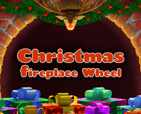 christmas fireplace wheel