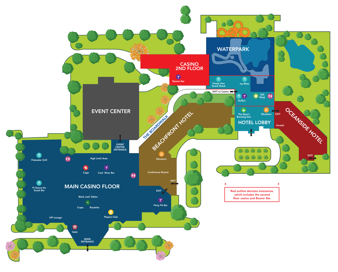 barona casino property map