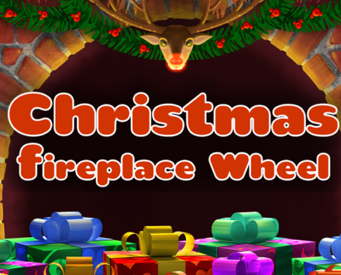 Christmas fireplace wheel