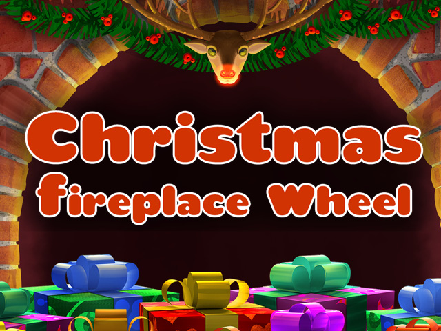 Christmas fireplace wheel