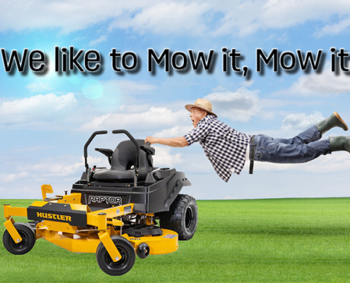 we likr to mow it, mow it.