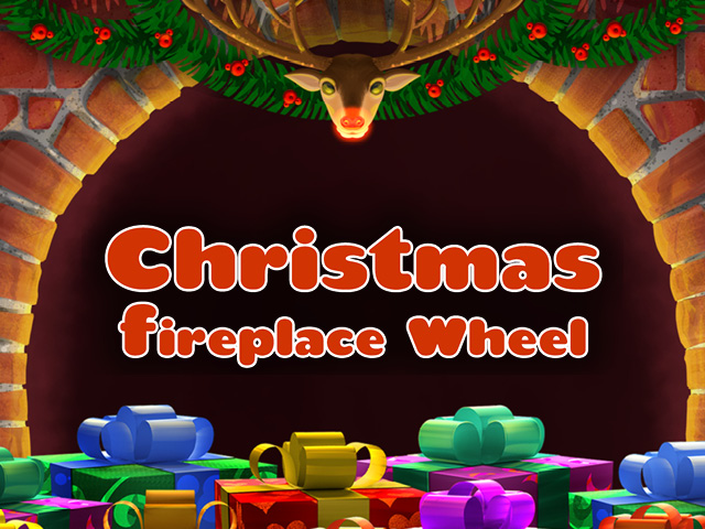 christmas fireplace wheel