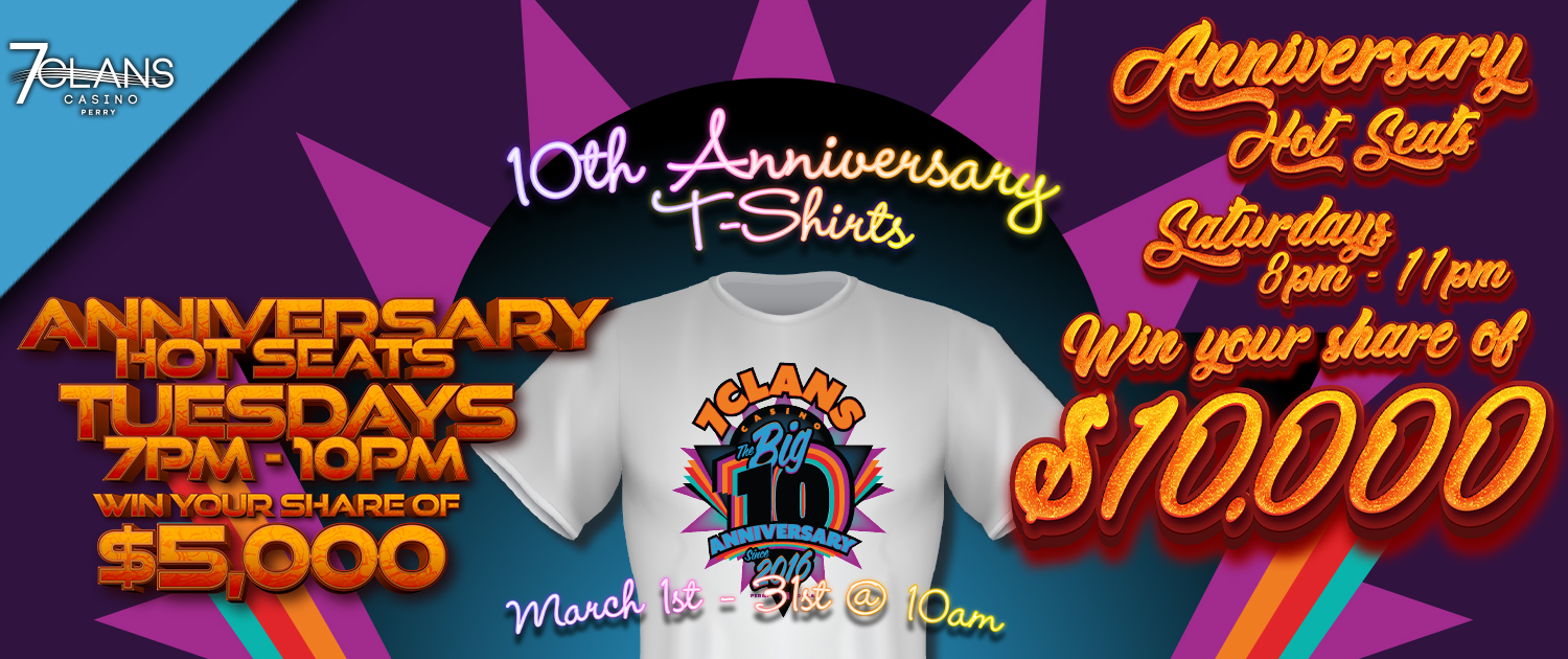 10th Anniversary Shirts, Hot Seats and drawings